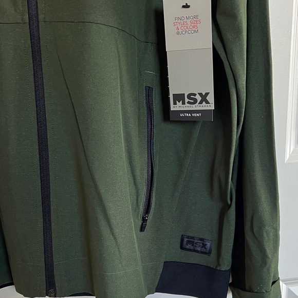 MSX Men's Olive Performance Jacket - Picture 4 of 7